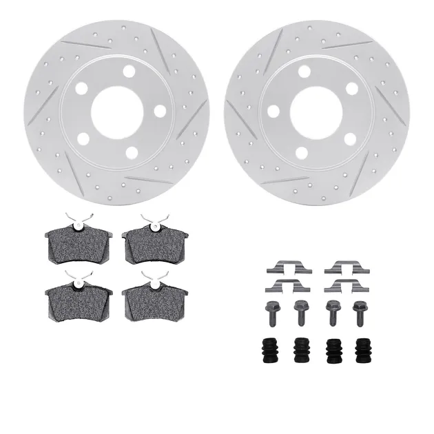 R1 Concepts WBUH1-73014 Brake Rotors - Carbon Coated - D/S W/ Optimum Oe Pads & Hdw